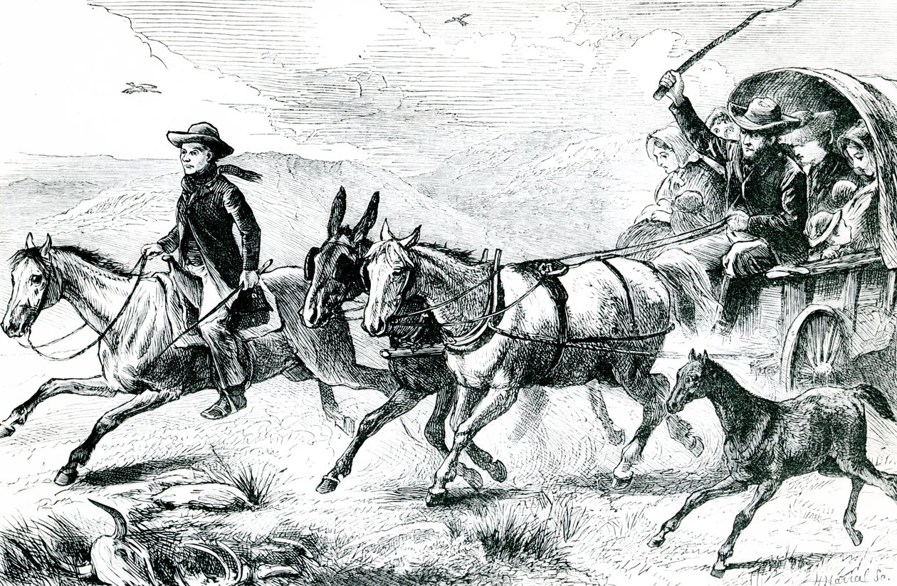 Konferansa Giden Bir Mormon Ailesi, 1875 dolayları by American School