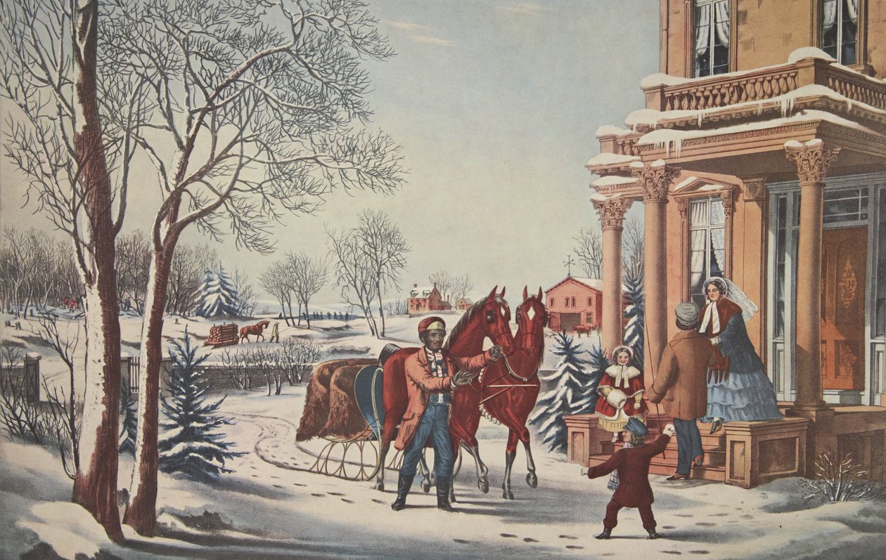 American Country Life, Kış Zevkleri, pub. 1855, Köri & Ives by American School