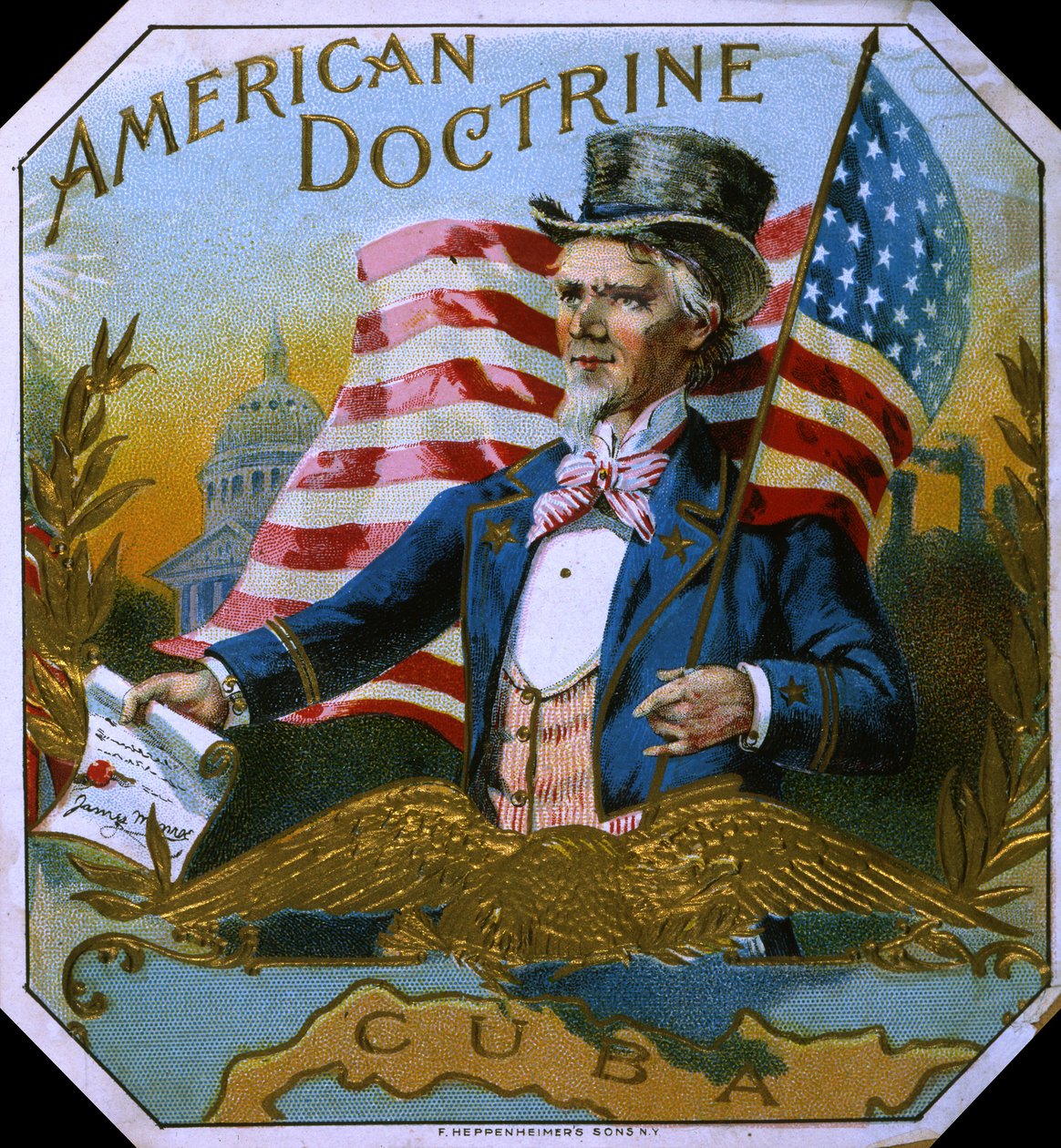 Amerikan Doktrini Puro Kutusu Etiketi, c.1890
