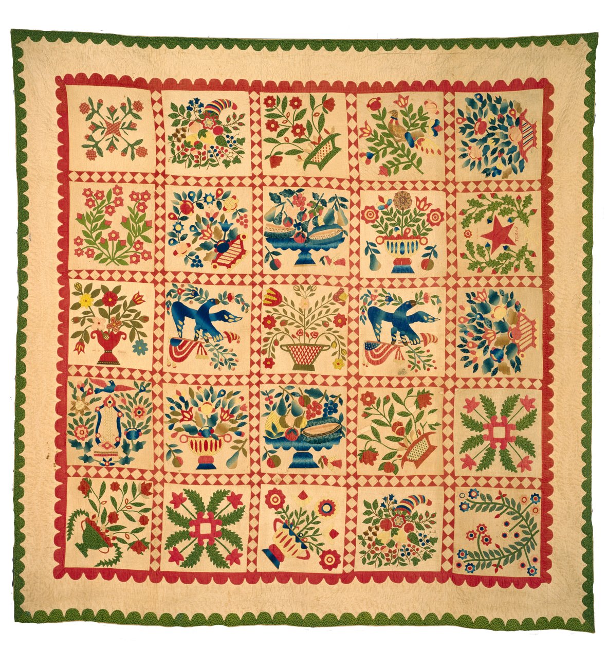 Baltimore Albüm Yorganı, c.1840s (pamuk) by American School