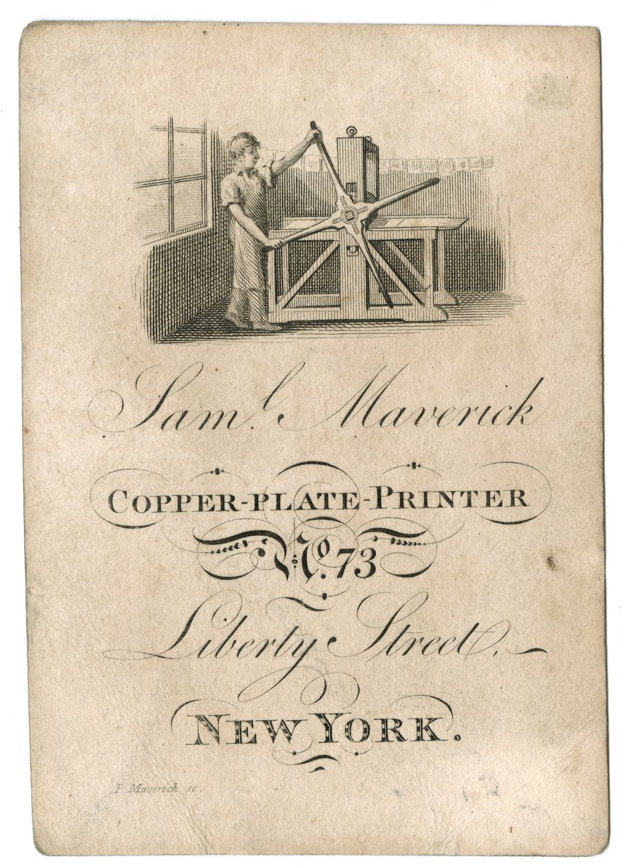 Samuel Maverick için Kartvizit, c.1812-45 by American School