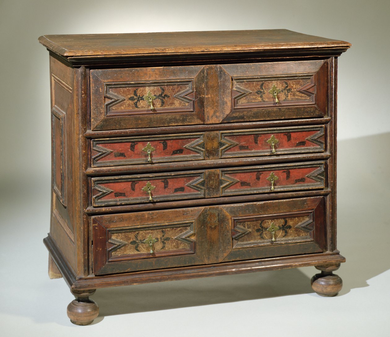 Çekmeceli, Massachusetts, 1680-1700 (meşe ve çam ve ahşap) by American School