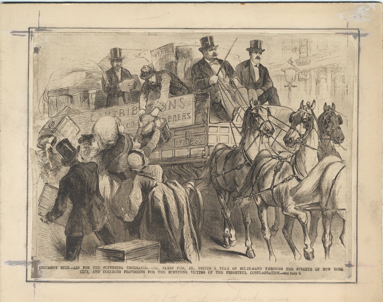Chicagos Harabesi - Acı çeken binlerce kişiye yardım, 1871 by American School