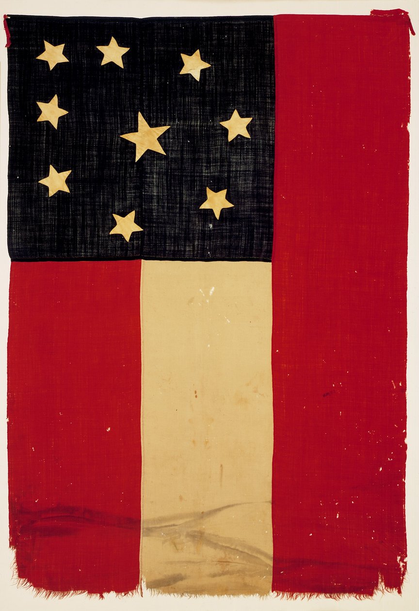 Konfederasyon Bayrağı, 1861 (yün ve ahşap) by American School
