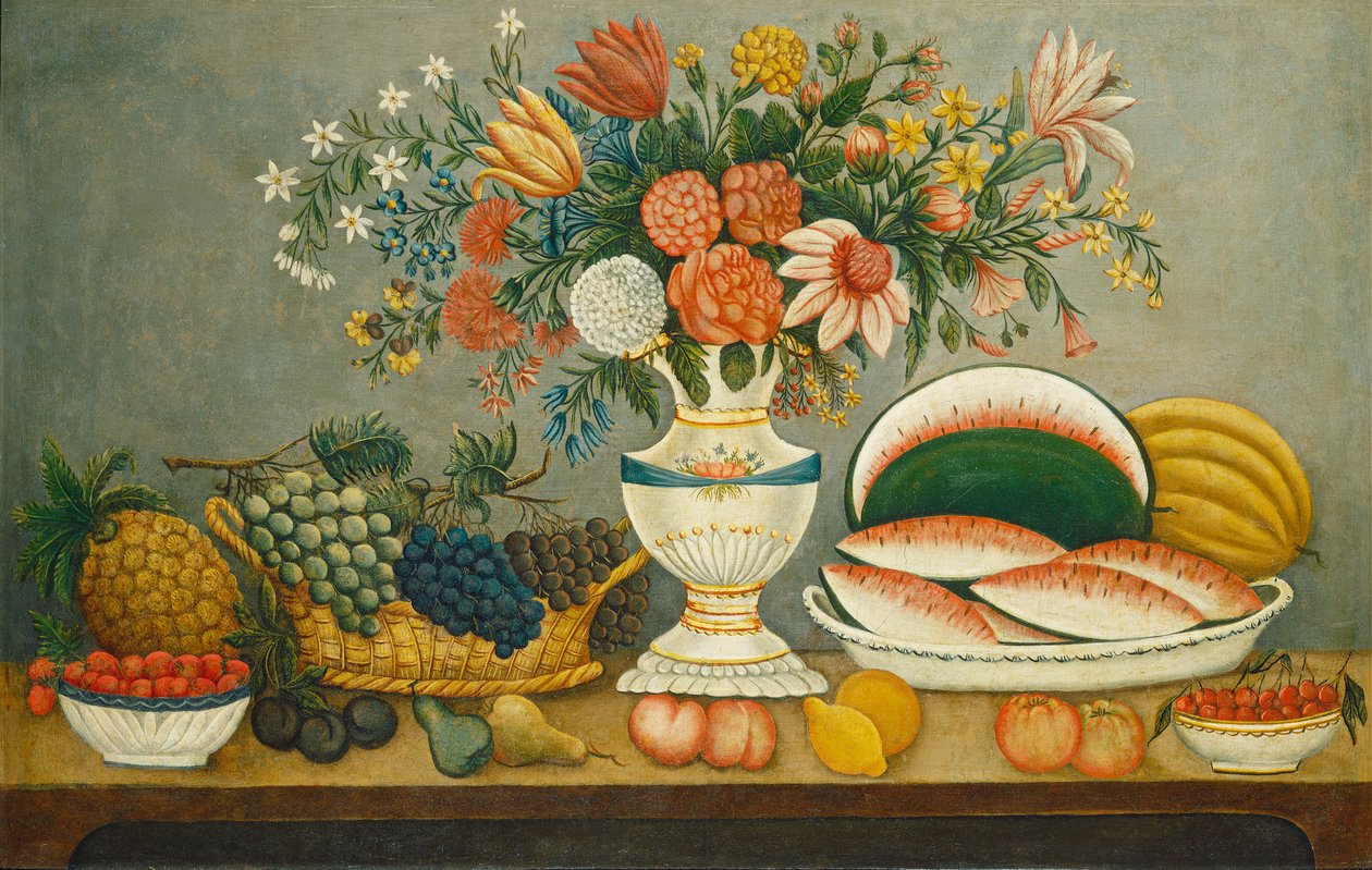 Meyve ve Çiçekler, c.1850 by American School