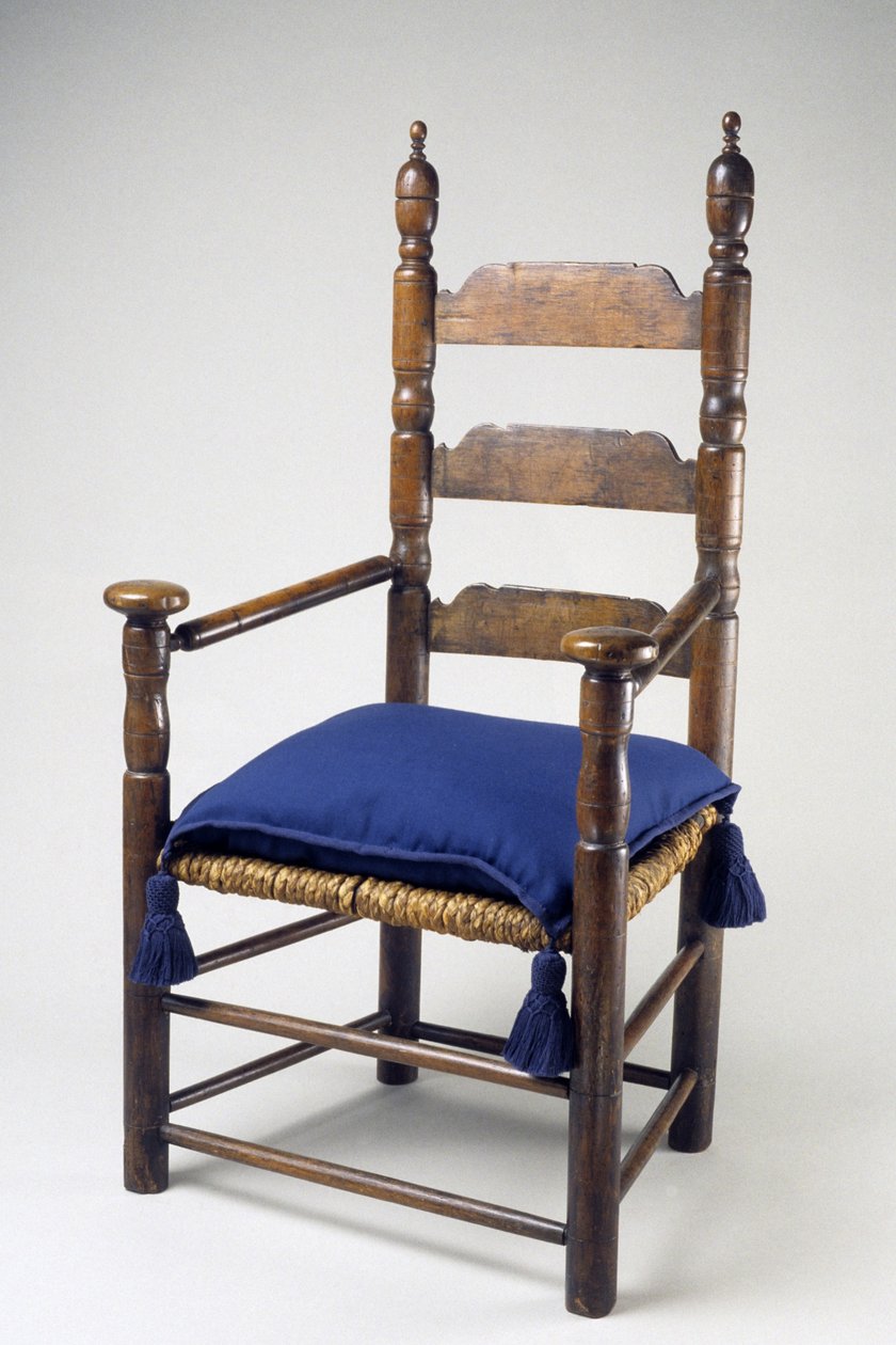 Büyük Sandalye, 1670-1700 (yumuşak akçaağaç ve beyaz meşe) by American School