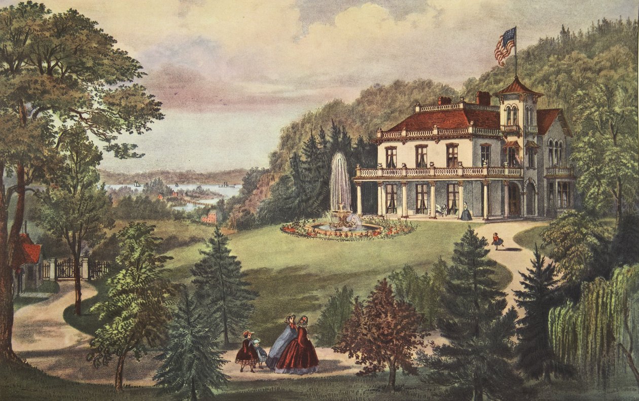 Ülkede Yaşam - Akşam, pub. 1862, Köri & Ives by American School