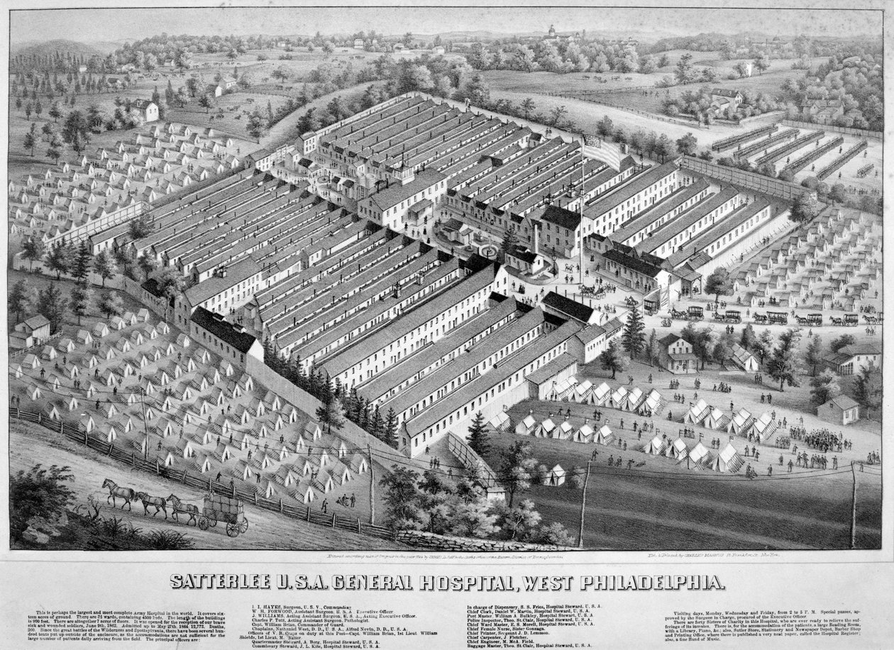 Satterlee Hastanesi, Philadelphia, Pensilvanya, 1863 by American School