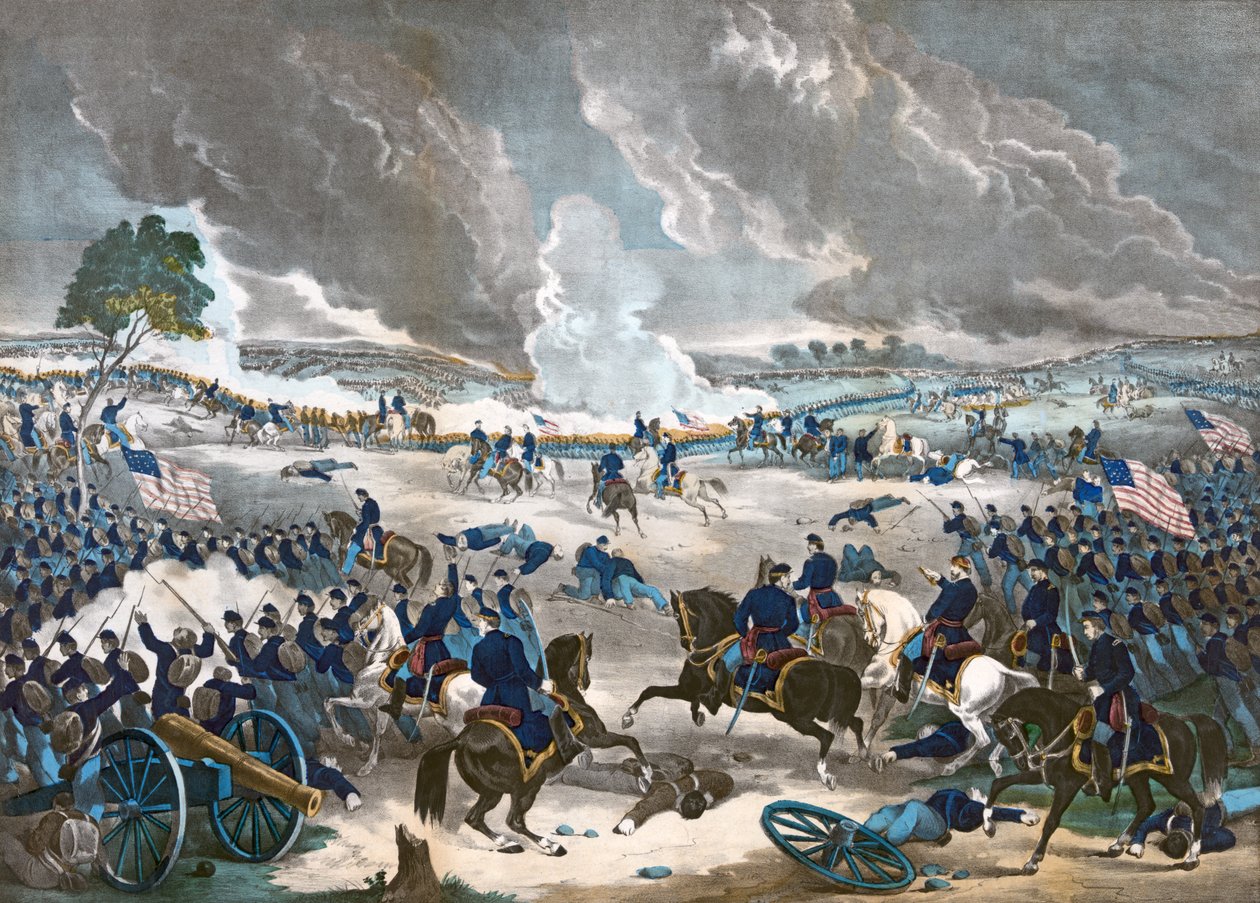 Gettysburg Savaşı, pub. 1867 by American School