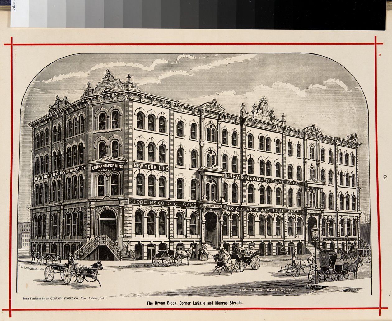 Bryan Block, LaSalle ve Monroe Sokaklarının köşesi, Chicago, Chicago Illustrated Tüccarları ve Üreticileri