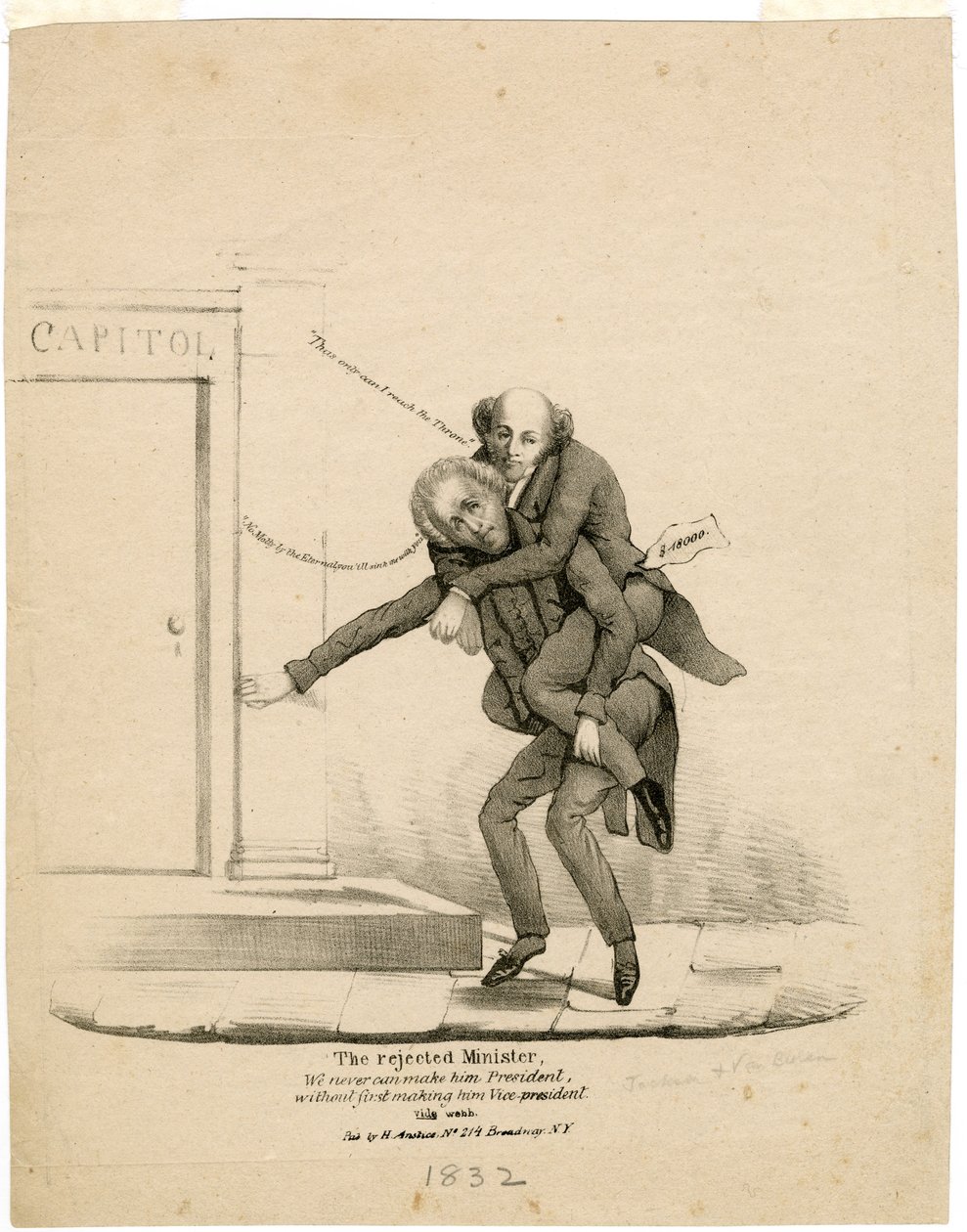 Reddedilen Bakan, Önce Başkan Yardımcısı yapmadan onu asla Başkan yapamayız [Jackson ve Van Buren], 1832 by American School
