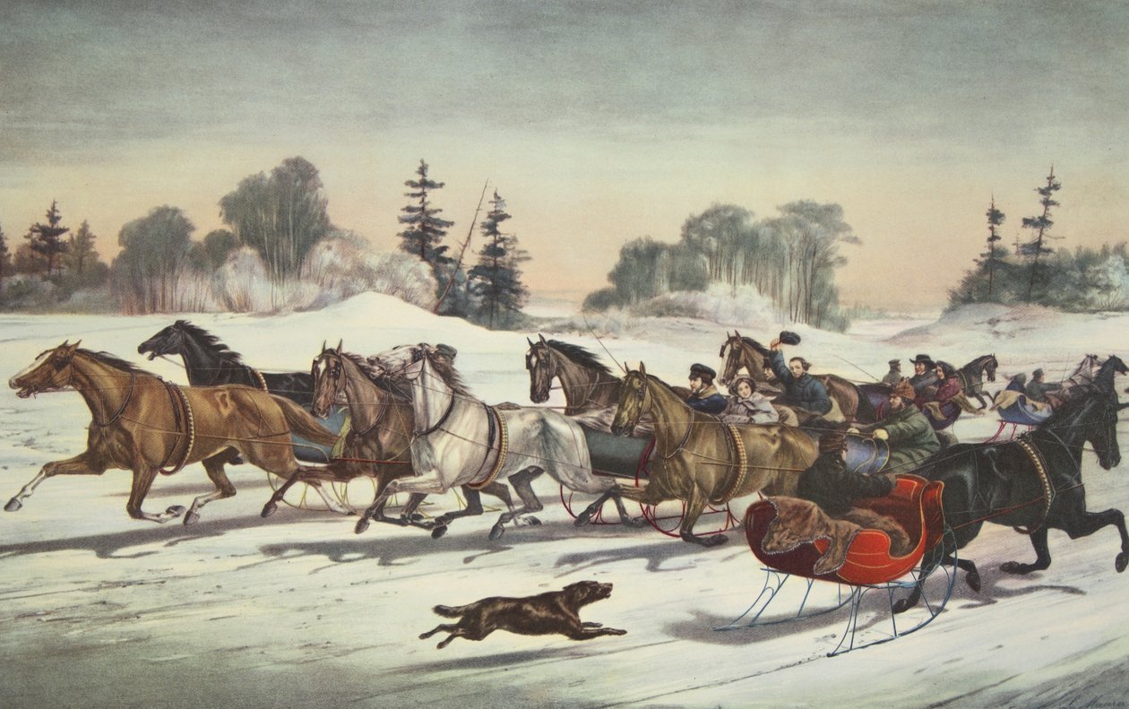 Kar, Currier ve Ives Üzerindeki Paça Çatlakları by American School