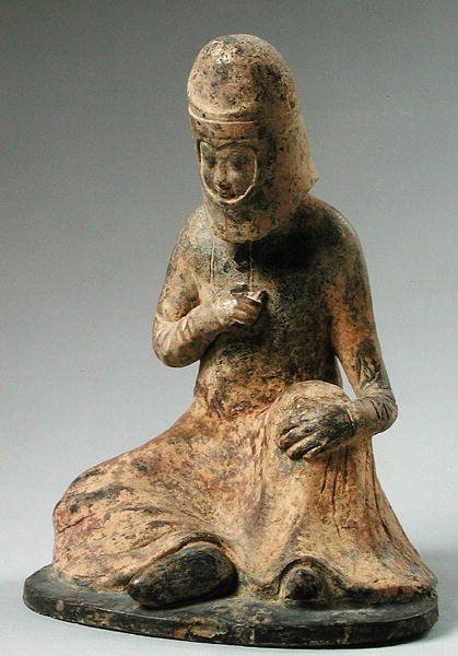 Bir gezginin cenaze heykelciği, Tang Hanedanlığı (618-907) by Chinese School