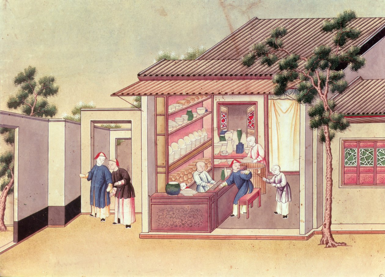 Porselen Dükkanı (kağıt üzeri wc) by Chinese School