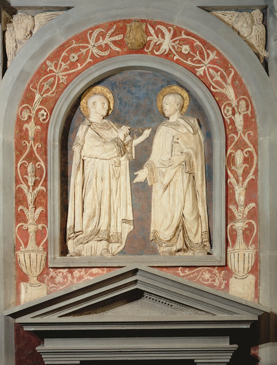 SS. Cosmo ve Damian, c.1440 (pişmiş toprak) by Donatello