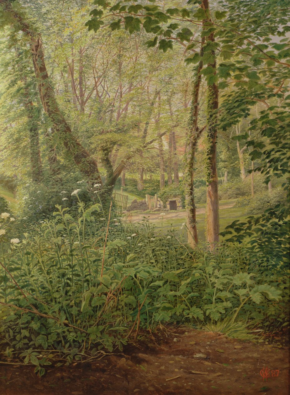A Clearing in the Woods, imzalı C.H.W.87 by English School