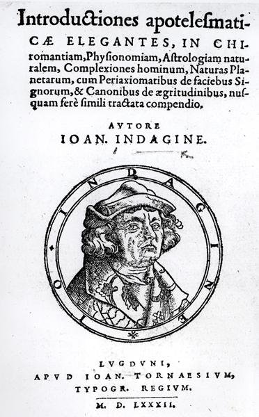 Okülte Giriş, Johann Indagine, 1582 by English School