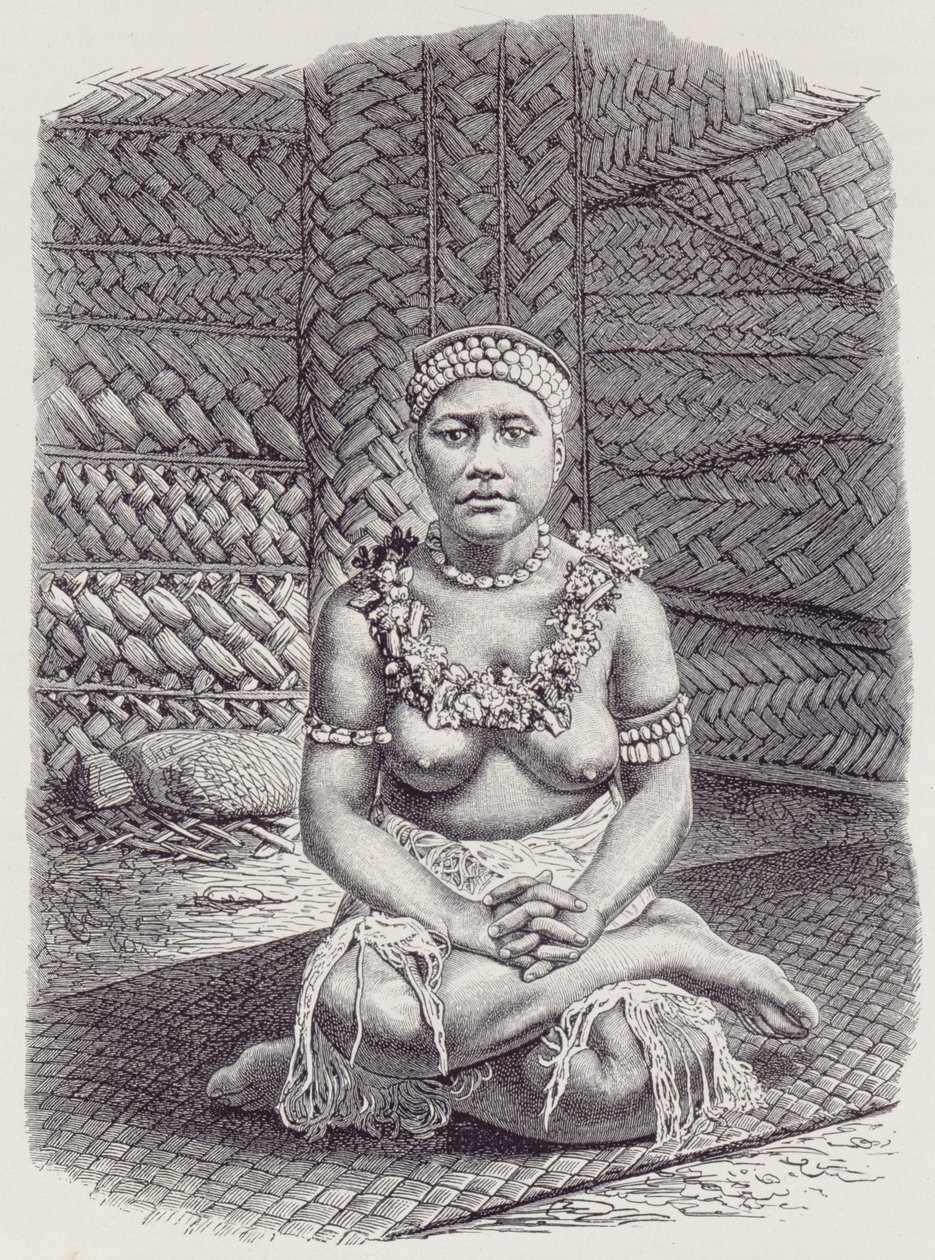 Chiefs karısı Papua, Samoa, Prof. Friedrich Ratzel tarafından yazılan The History of Mankind, Cilt 1