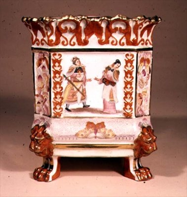 John Davenport tarafından tasarlanan Çin tarzı jardiniere, c.1820 (seramik) by English School