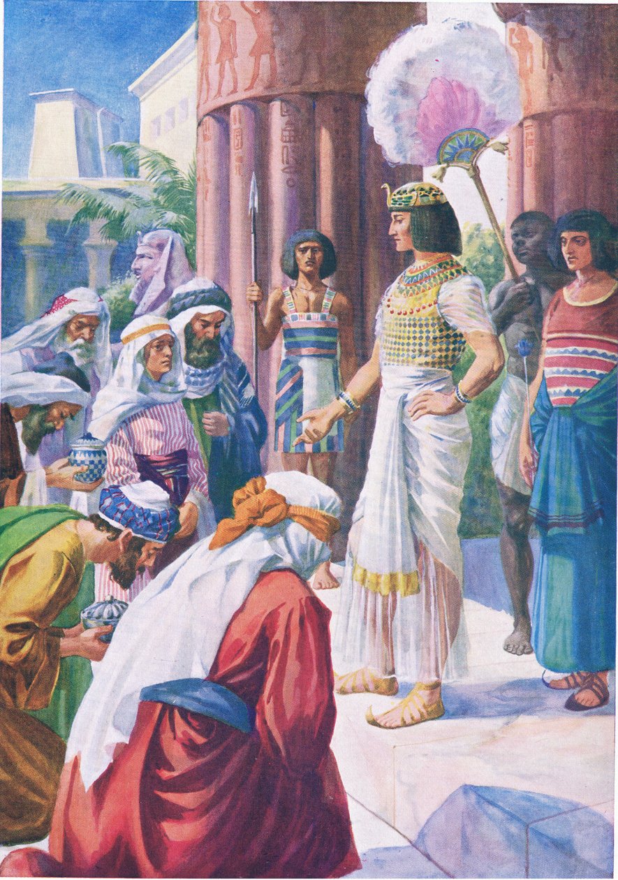 Joseph ve kardeşleri, Thomas Nelson tarafından yayınlanan İncil Resimli Kitaptan, c.1950 by English School