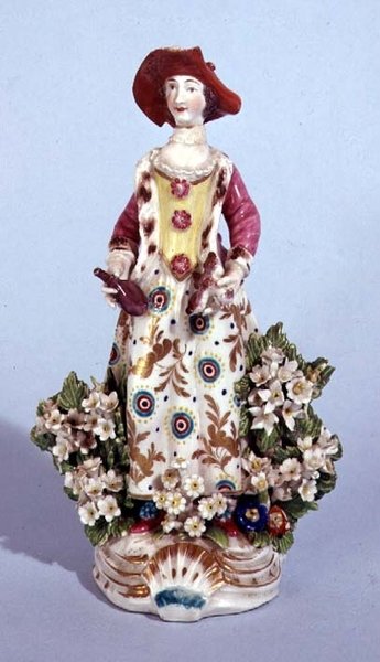 Dört Kıta serisinden Longton Hall Amerika figürü, c.1758 (porselen) by English School
