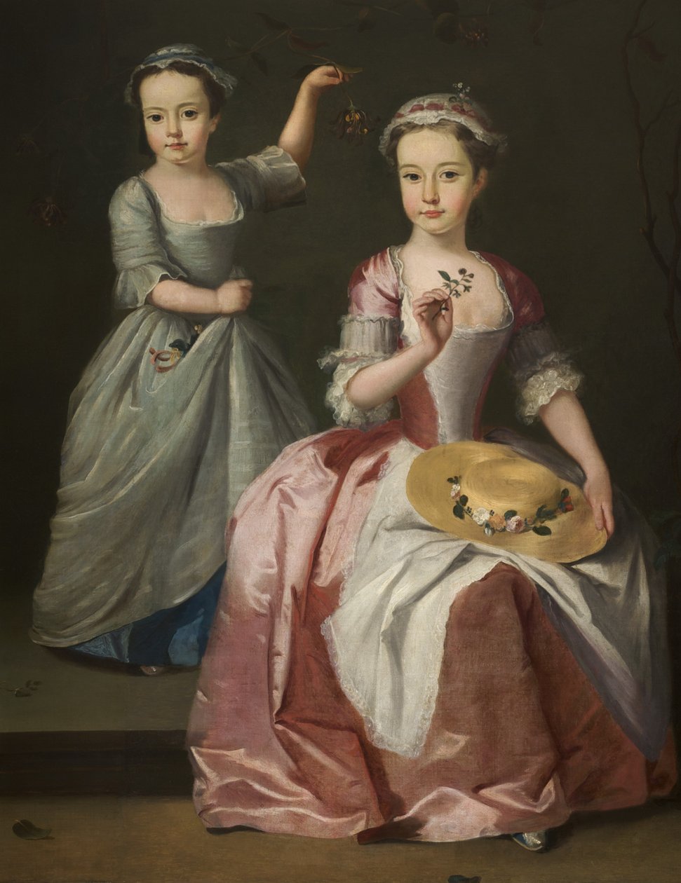 Meriel Legh ve Dorothea Byrne, c.1750 by English School