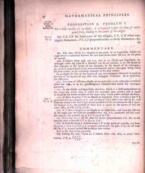 Sir Isaac Newton (1642-1727) 1777 (bkz. 136313) tarafından Doğa Felsefesinin Matematiksel İlkeleri Cilt I