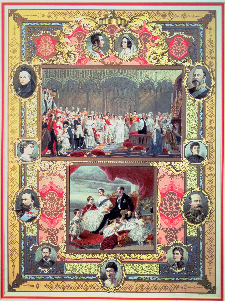 Kraliçe Victoria (1819-1901): düğünü ve çocukları by English School