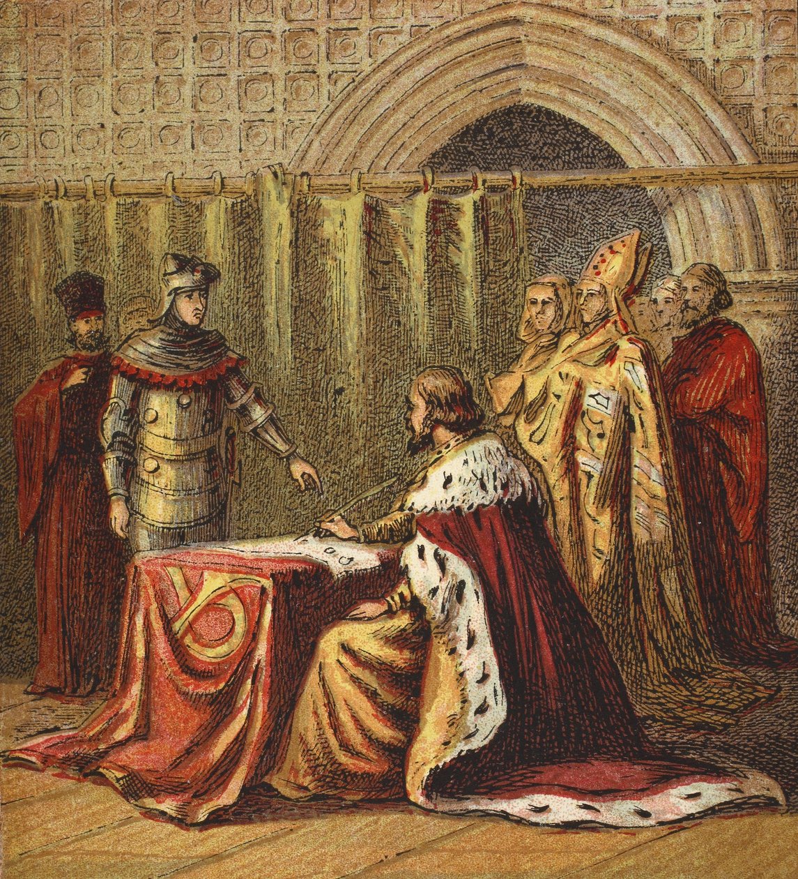 Richard II tahttan feragat ediyor by English School