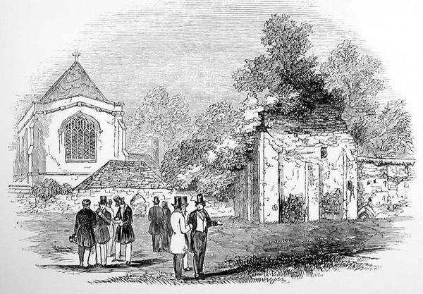 Wolvesey Kalesi ve Sarayı Harabeleri, Winchester, 1845 by English School