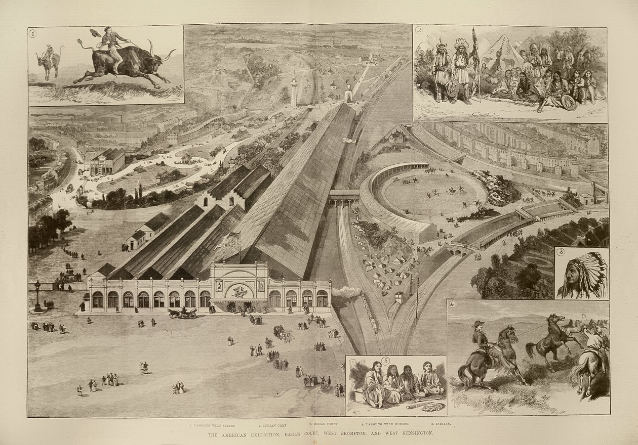 Amerikan Sergisi, Earls Court, West Brompton ve West Kensington, The Illustrated London News, 16 Nisan 1887 by English School