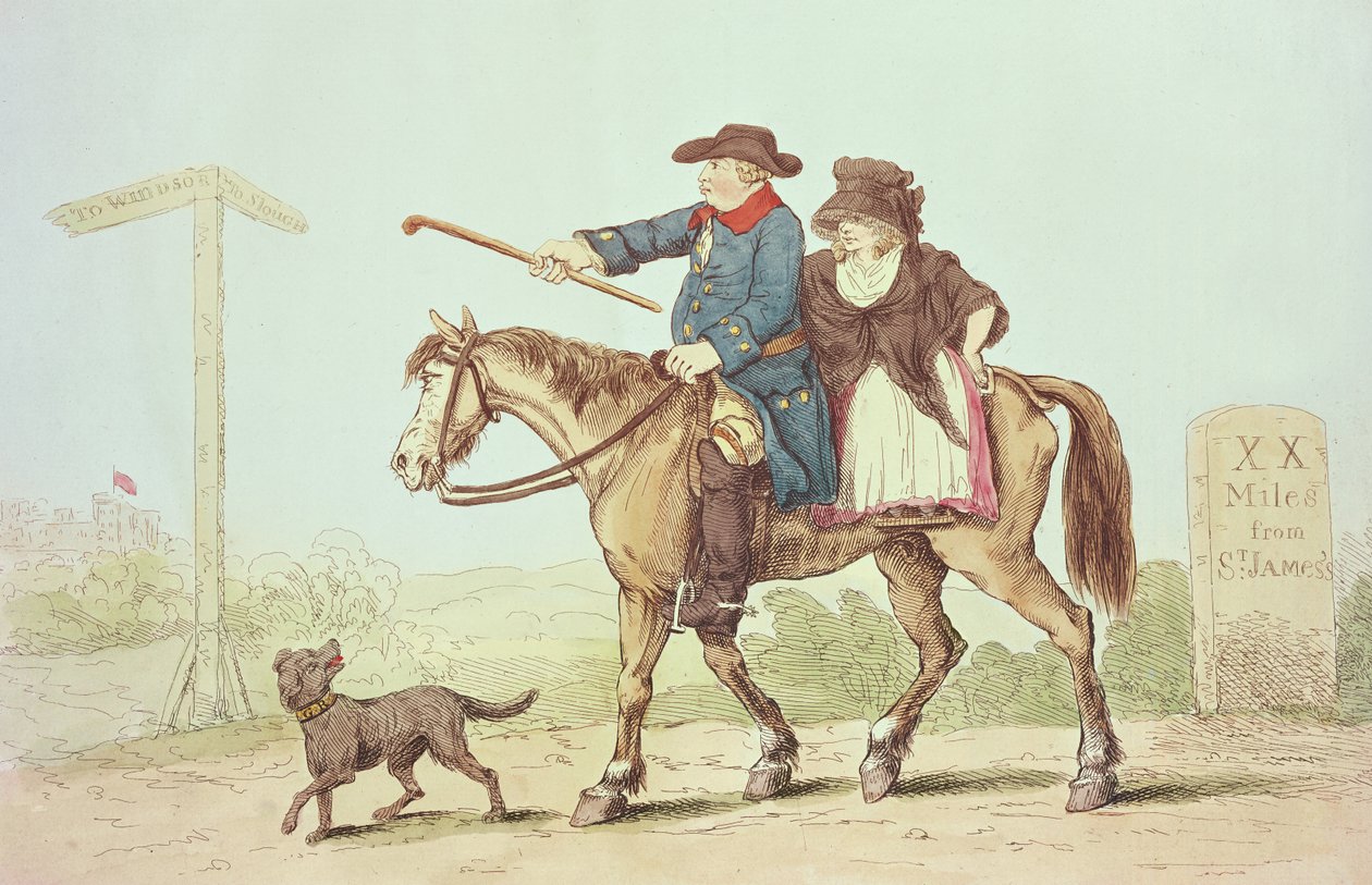 Sabit Çift, 1786 (renkli gravür) by English School