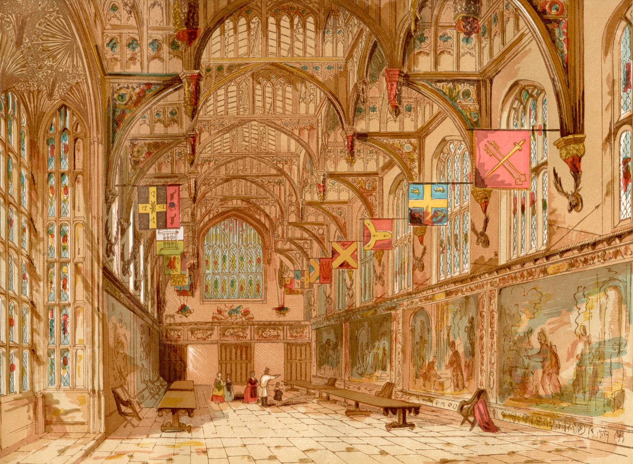 The Great Hall, Hampton Court Palace, Londra, İngiltere, Eski İngiltere