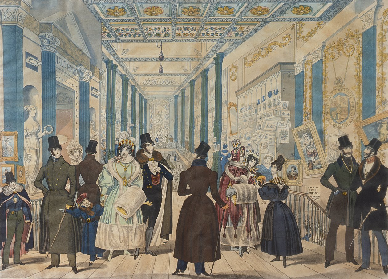 View in the Queens Bazaar, Londra - Kasım 1833