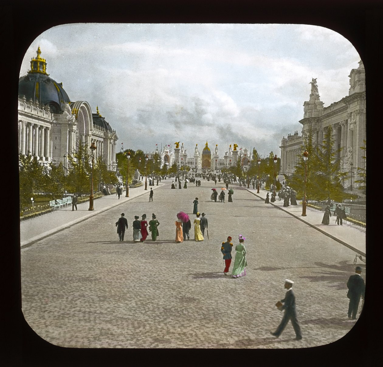 Paris Fuarı: Avenue Nicholas II, 1900 (fener kaydırağı) by French Photographer