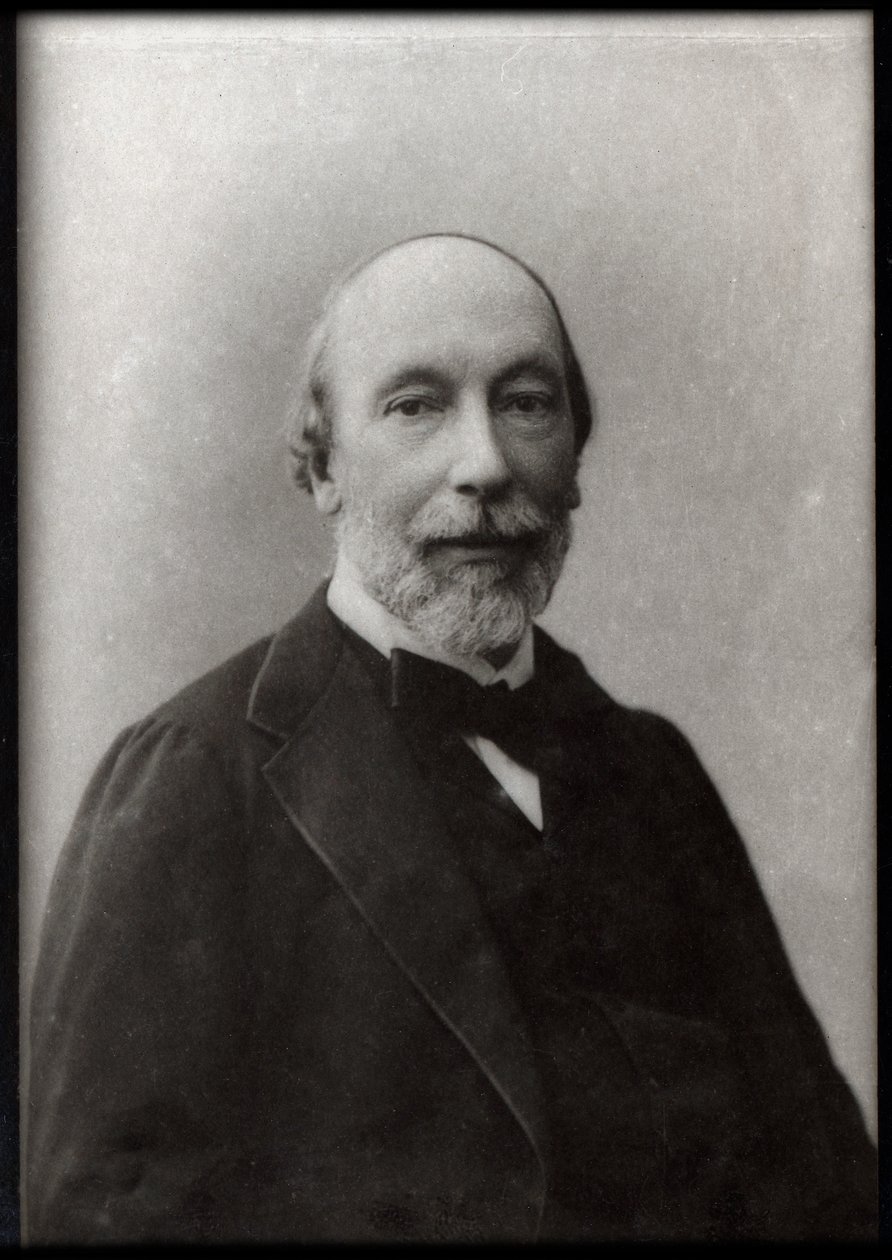 Auguste Vacquerie (1819-1895), Fransız gazeteci ve yazar portresi. by French Photographer