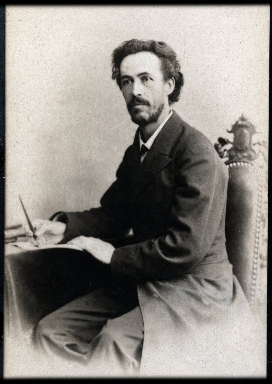 Benjamin Godard (1849-1895), Fransız kemancı ve bestecinin portresi. by French Photographer