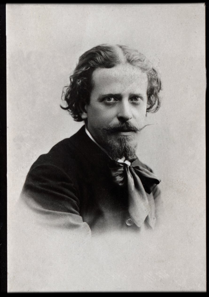 Fransız oyun yazarı Eugene Brieux (1858-1932) portresi. by French Photographer