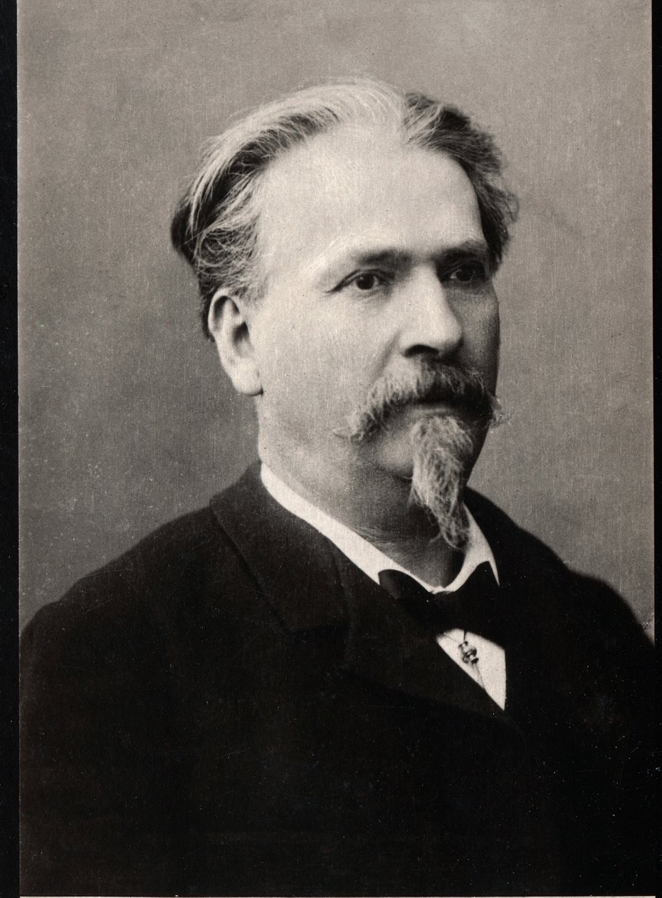 Frederic Mistral (1830-1914), Fransız yazar ve şairin portresi. by French Photographer