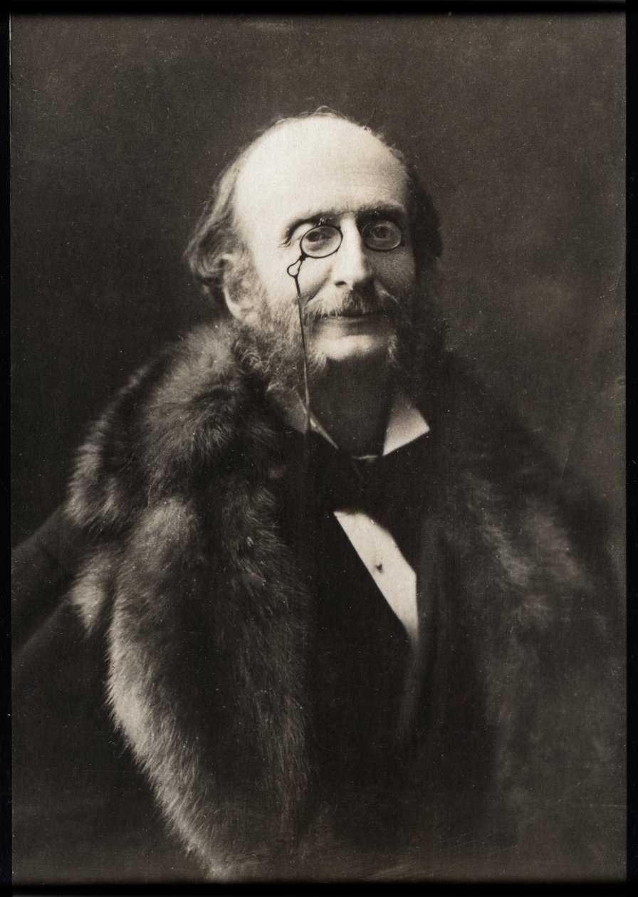 Jacques Offenbach (1819-1880), Fransız besteci ve çellist portresi. by French Photographer