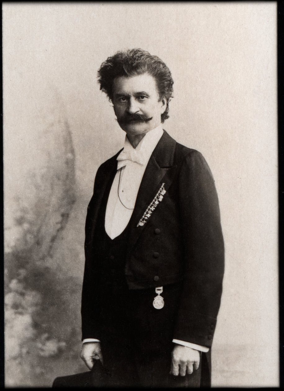 Johann Strauss II (1825-1899), Avusturyalı bestecinin portresi. by French Photographer