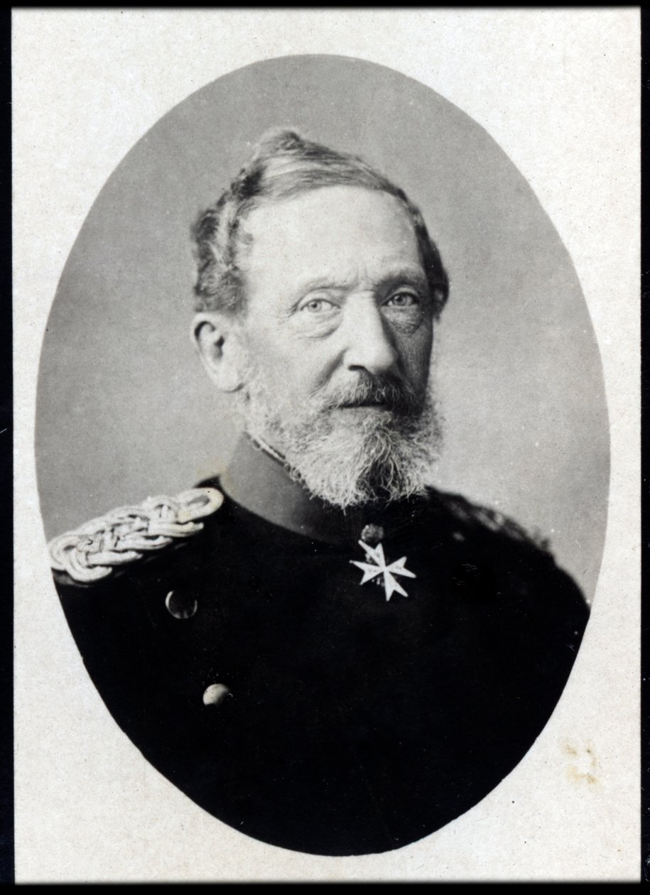 Leonhard'ın (Leonard) portresi Graf von Blumenthal (1810-1900), Prusya mareşali. by French Photographer