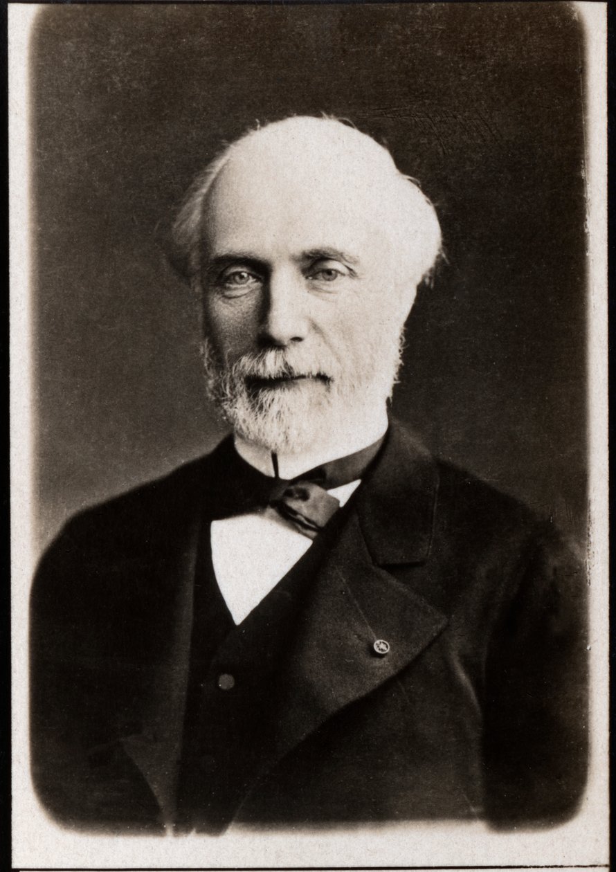 Louis Charles de Saulces de Freycinet (1828-1923), Fransız devlet adamı portresi. by French Photographer