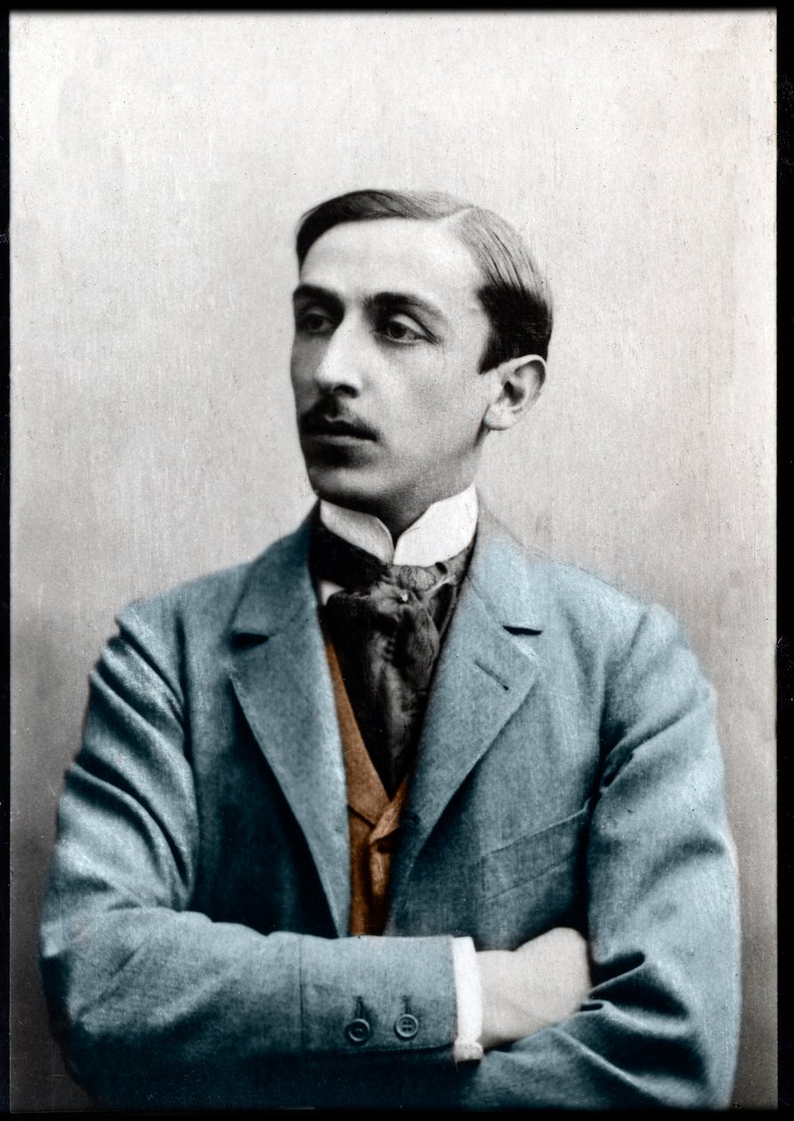 Maurice Barres (1862-1923), Fransız romancı, gazeteci ve sosyalist politikacının portresi. by French Photographer
