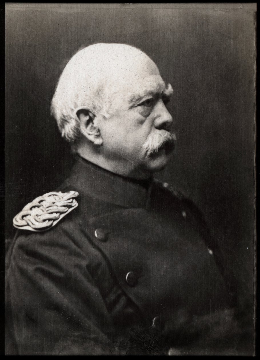 Otto von Bismarck (1815-1898), Alman Prusyalı devlet adamı portresi. by French Photographer