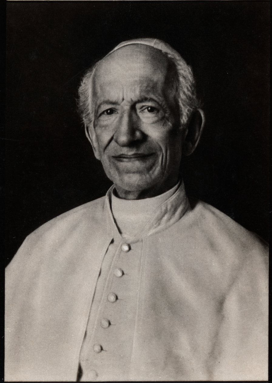 Papa Leo XIII (1810-1903) portresi. by French Photographer