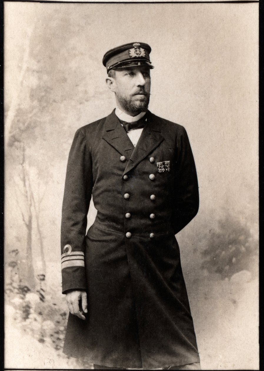 İsveç Prensi Oscar Bernadotte (1859-1953) portresi. by French Photographer