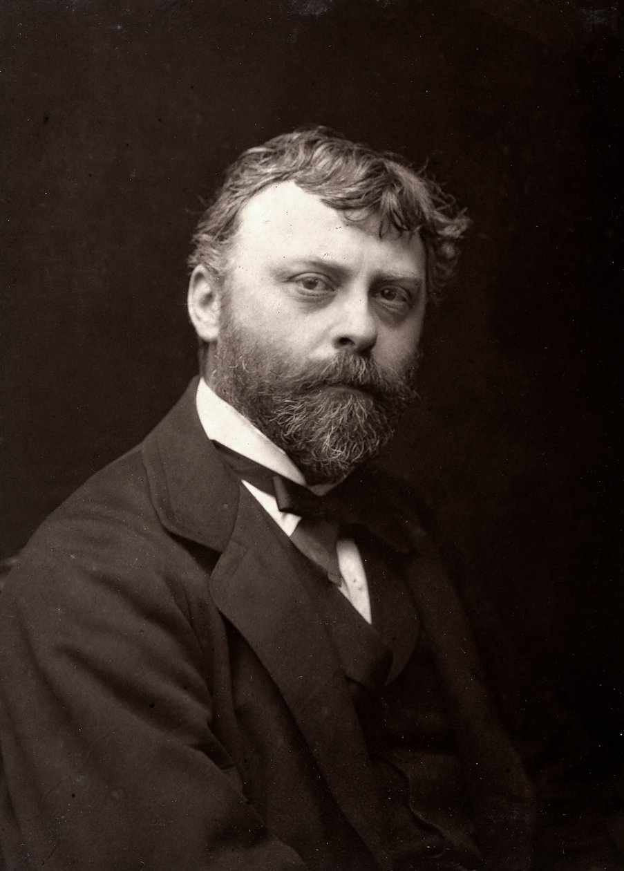 Sanatçı Paul-Louis Delance, Paris Salonu vesilesiyle tasvir etti, 1885 by French Photographer