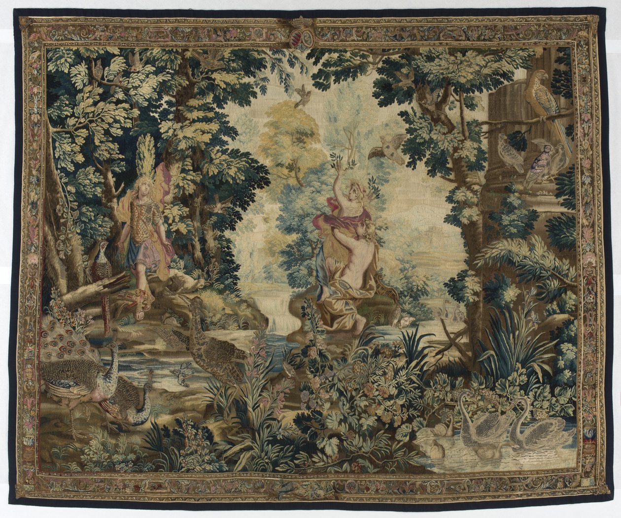 Apollo ve Daphne, Beauvais Fabrikası (yün, ipek ve gümüş iplik) by French School