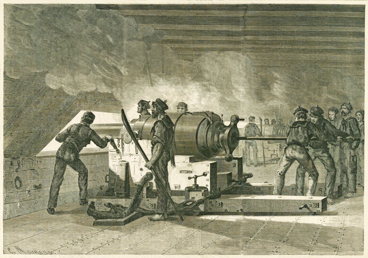 Merrimac pilinin iç kısmı, Monitörle mücadele sırasında, 1862-1865